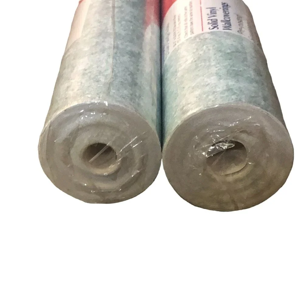 Vintage International Wallcoverings Wallpaper NEW 2 Bolts Green Cream Slight Gra
